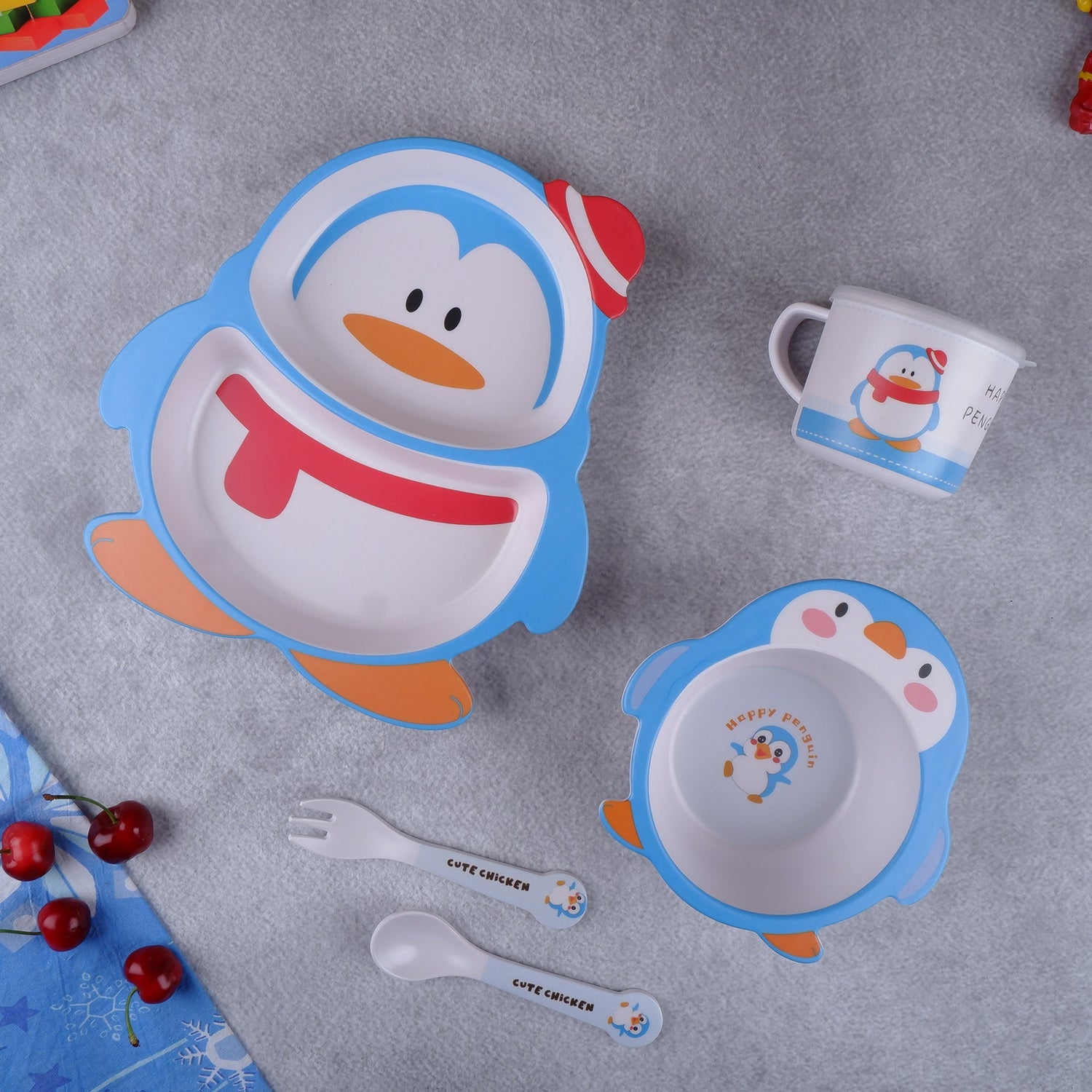 bamboo kids plate and glasses set