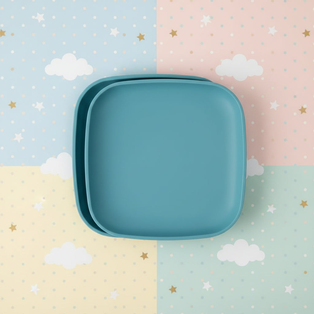 Kids Bamboo Classic Square Plate- Set of 2