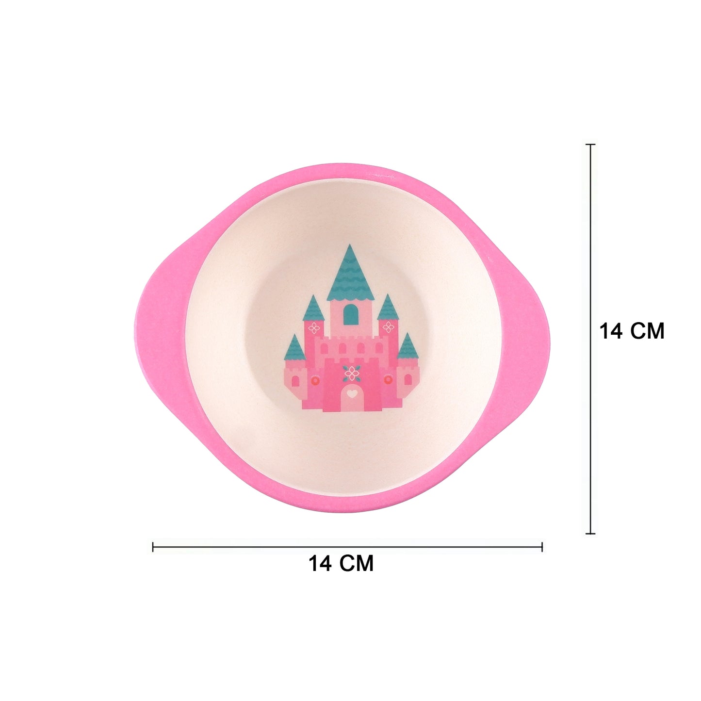 Pinky Princess' Castle Bamboo Kids Dinner /Feeding Set of 5