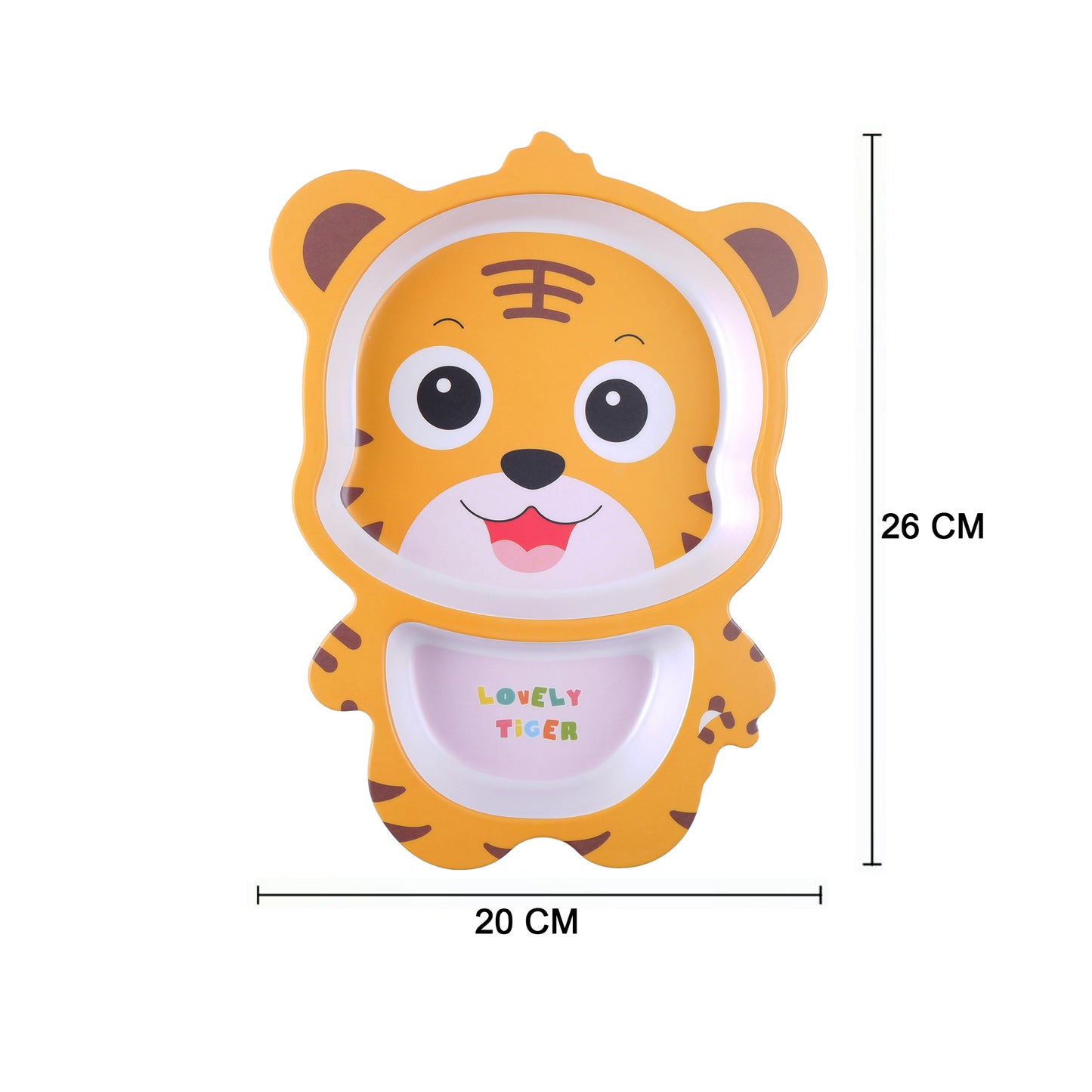 Tiggly Tiger Bamboo Kids Dinner /Feeding Set of 5