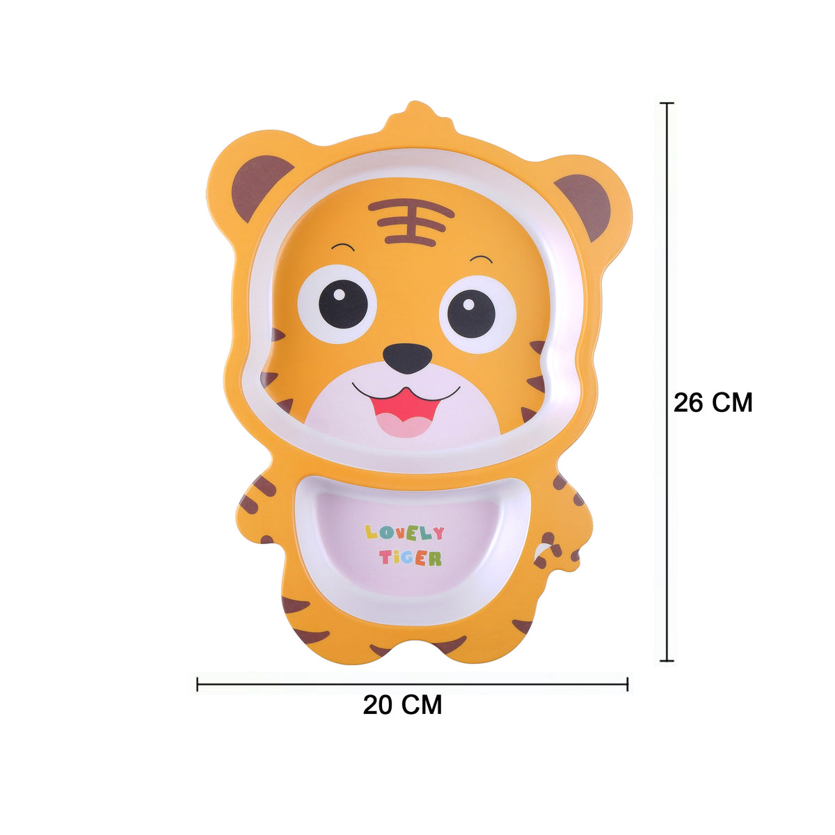 Tiggly Tiger Bamboo Kids Dinner /Feeding Set of 5