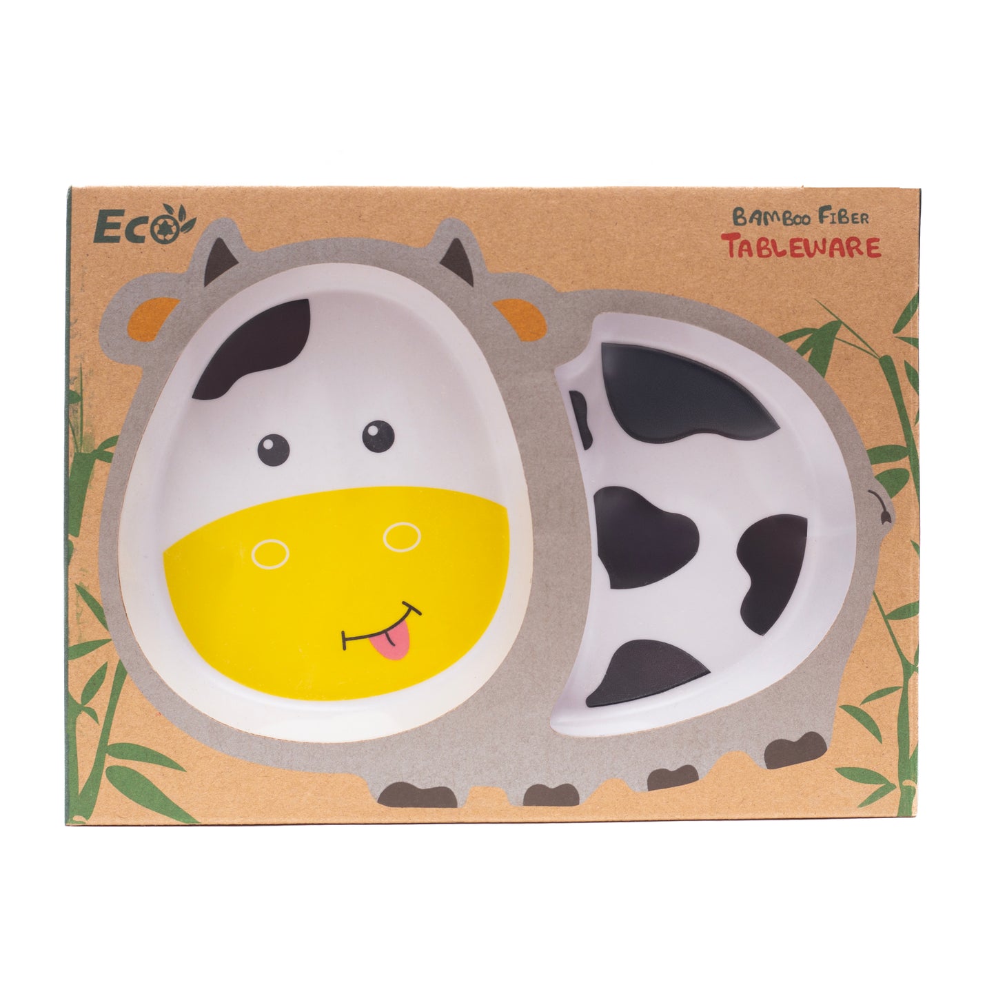 Chubby Cow Bamboo Kids Dinner /Feeding Set of 5