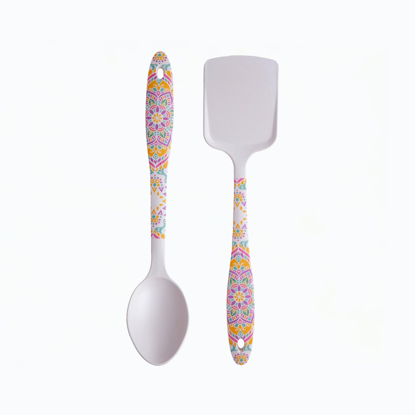 Sunrise Mandala Bamboo Serving Spoons & Turners
