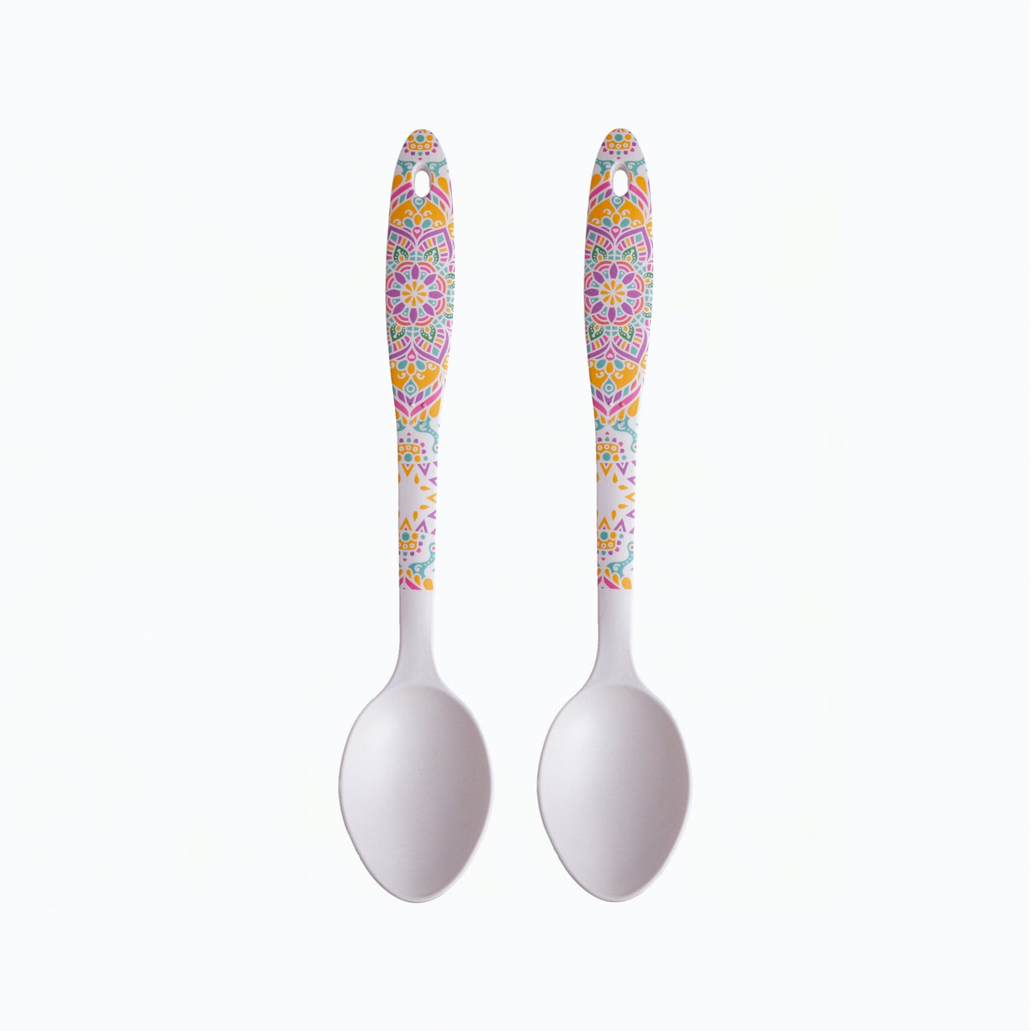 Sunrise Mandala Bamboo Serving Spoons & Turners