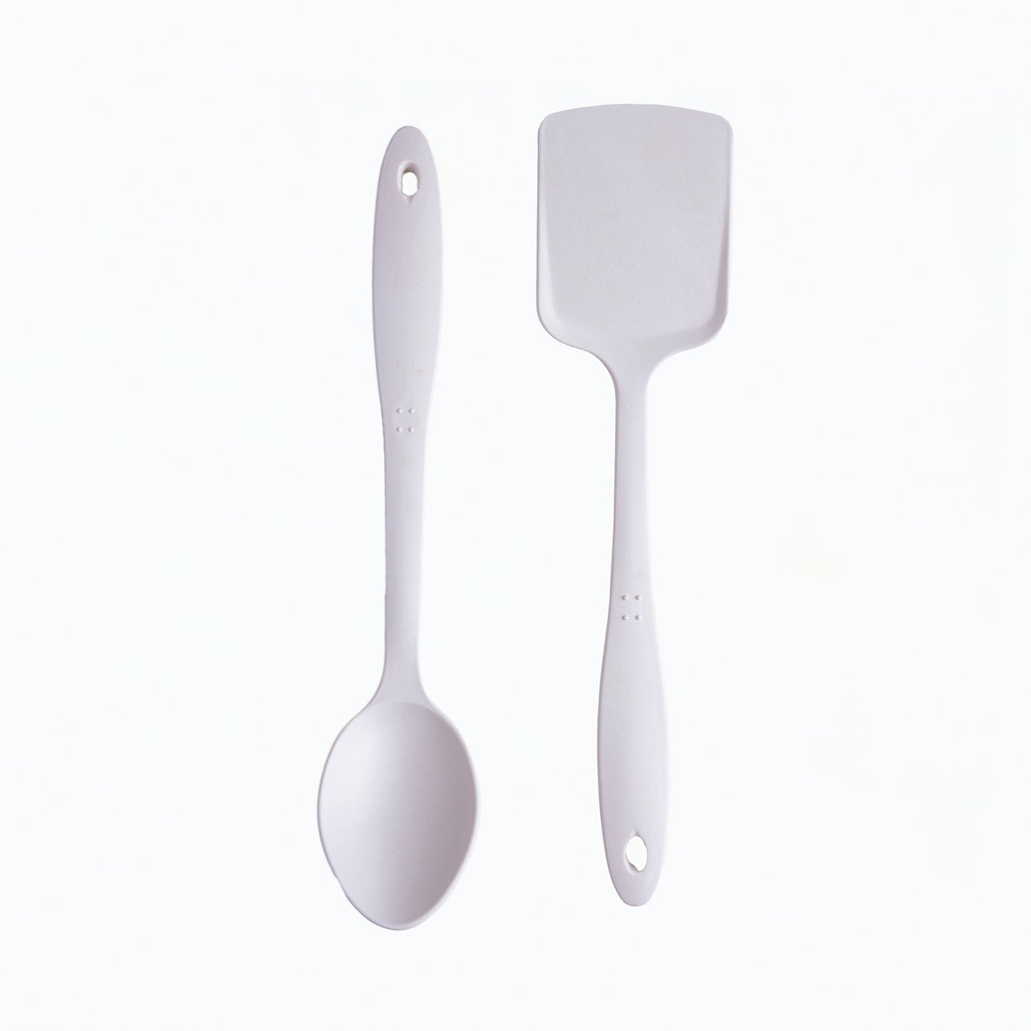 Creamy Cloud White Bamboo Serving Spoons & Turners
