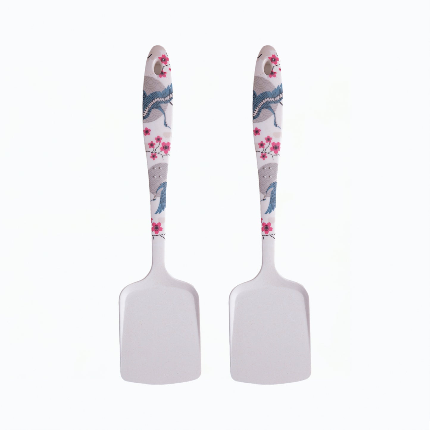 Blue Bird Blossom Bamboo Serving Spoons & Turners