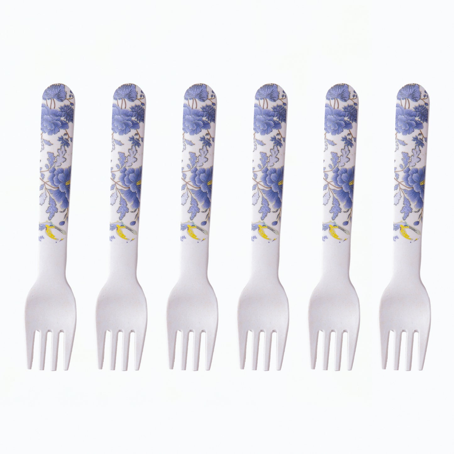 Breezy Blooms Table Bamboo Spoon and Fork- Set of 6