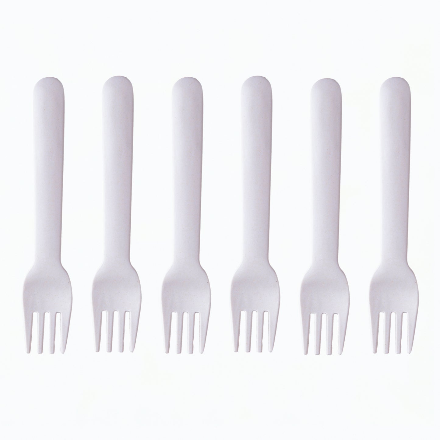 Creamy Cloud White Table Bamboo Spoon and Fork- Set of 6
