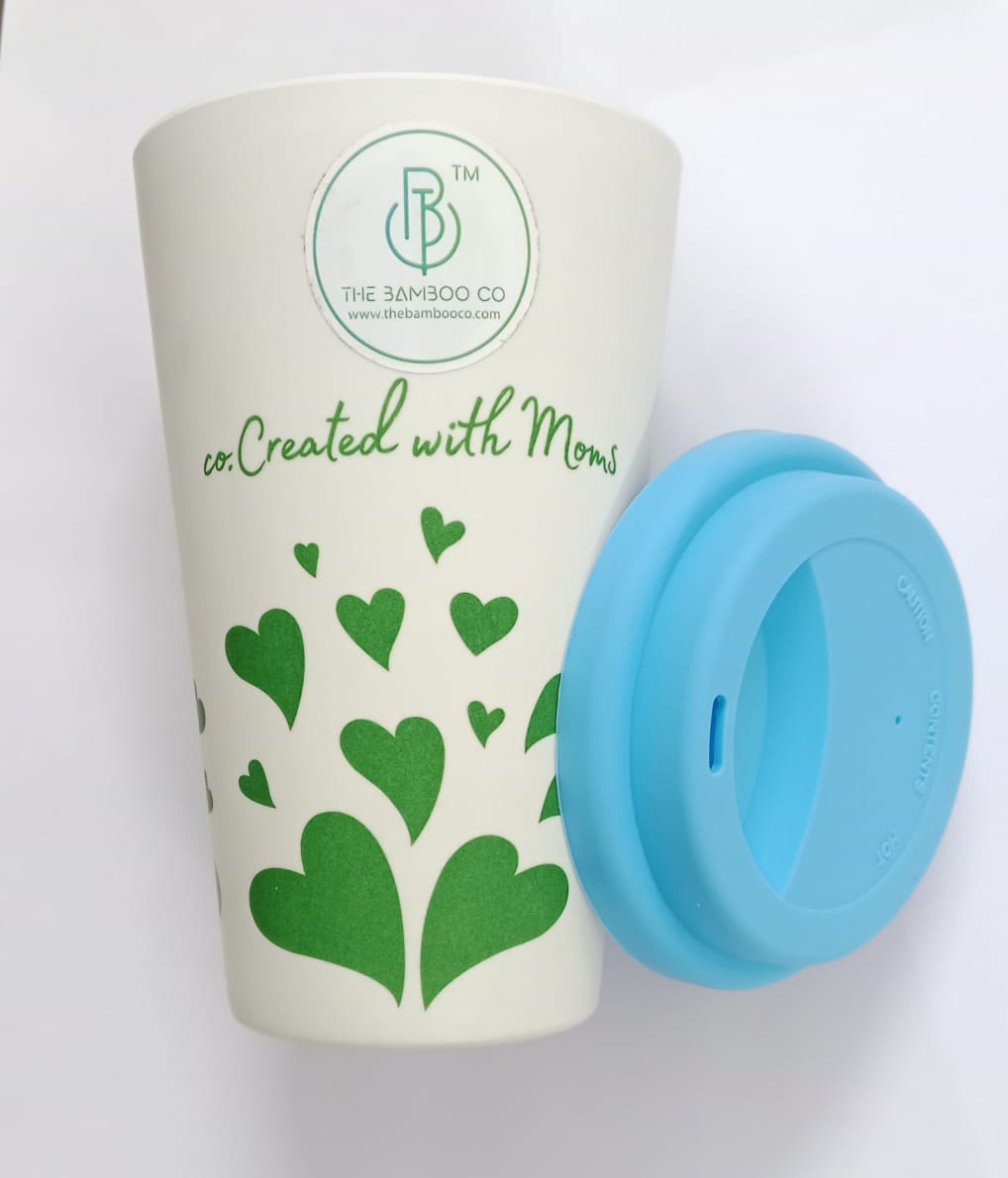 Sunny Lemon / Mixed Fruit Bamboo Travel Coffee Mug (Silicone Lid)