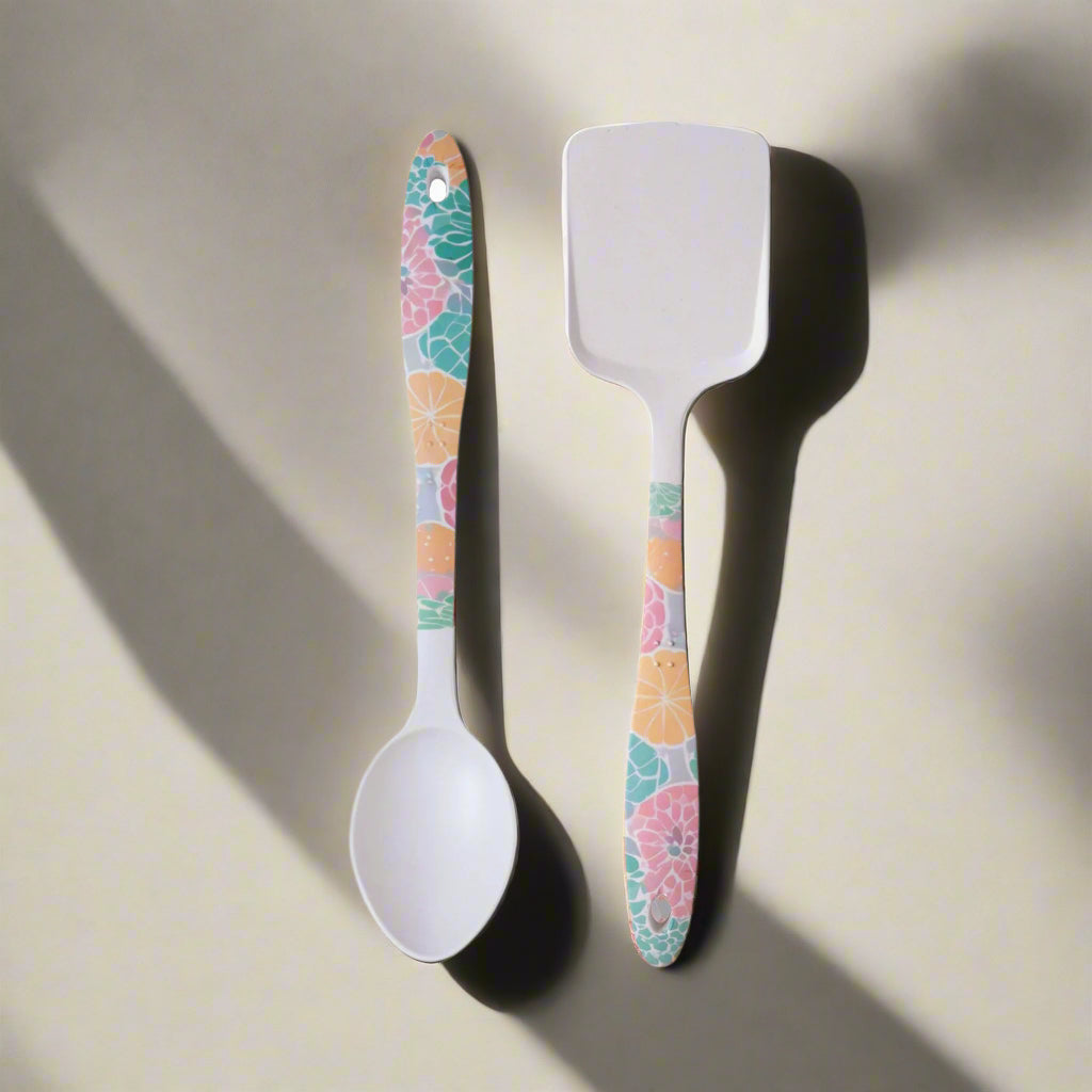 Spring Hues Bamboo Serving Spoons & Turner