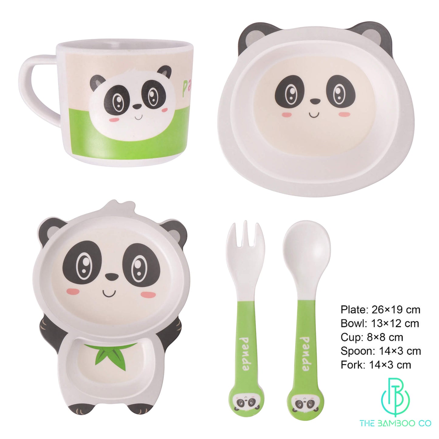 Bamboo Playful Panda Kids Feeding Set