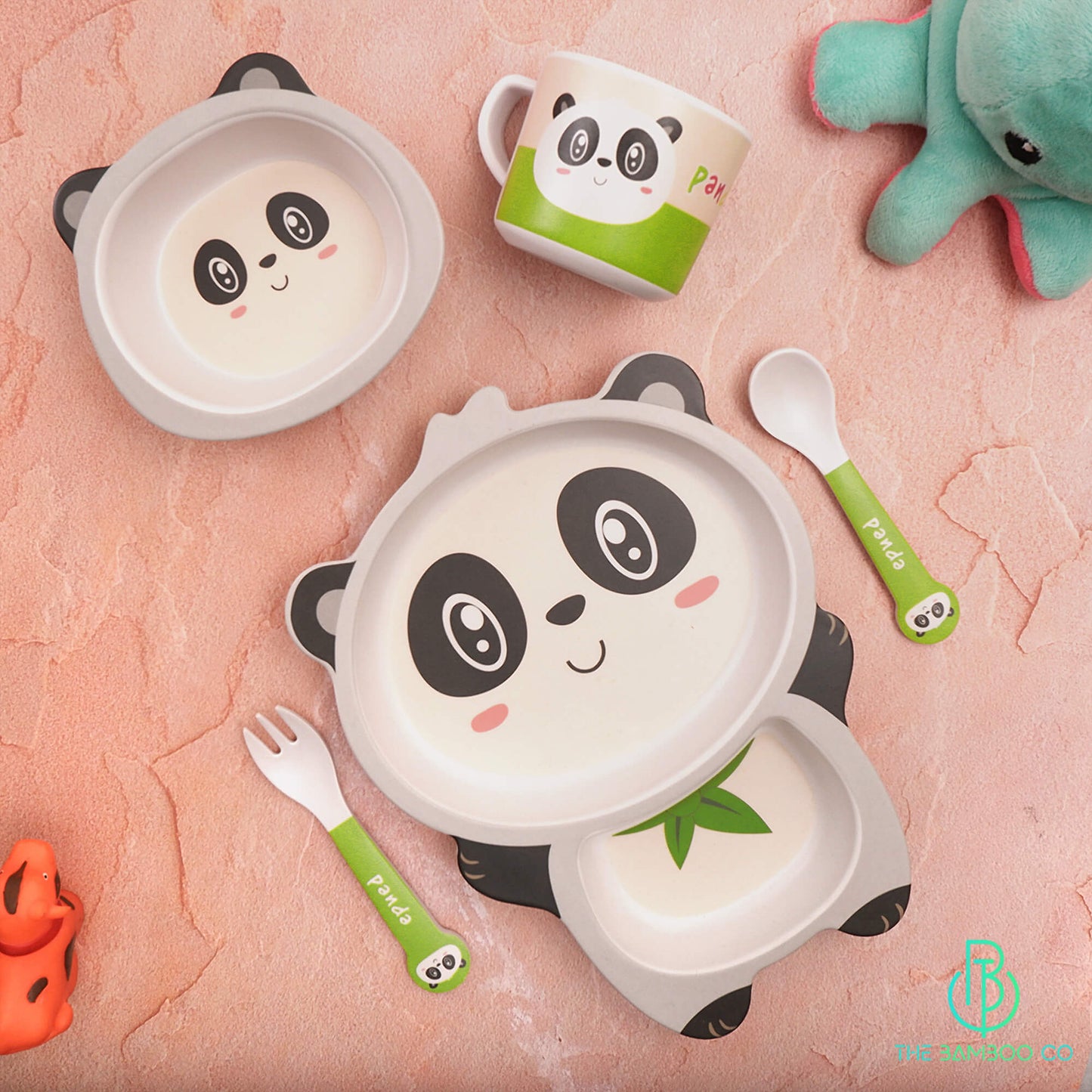 Bamboo Playful Panda Kids Feeding Set
