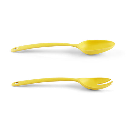 Paint Me Yellow Serving Spoon & Fork Set of 2