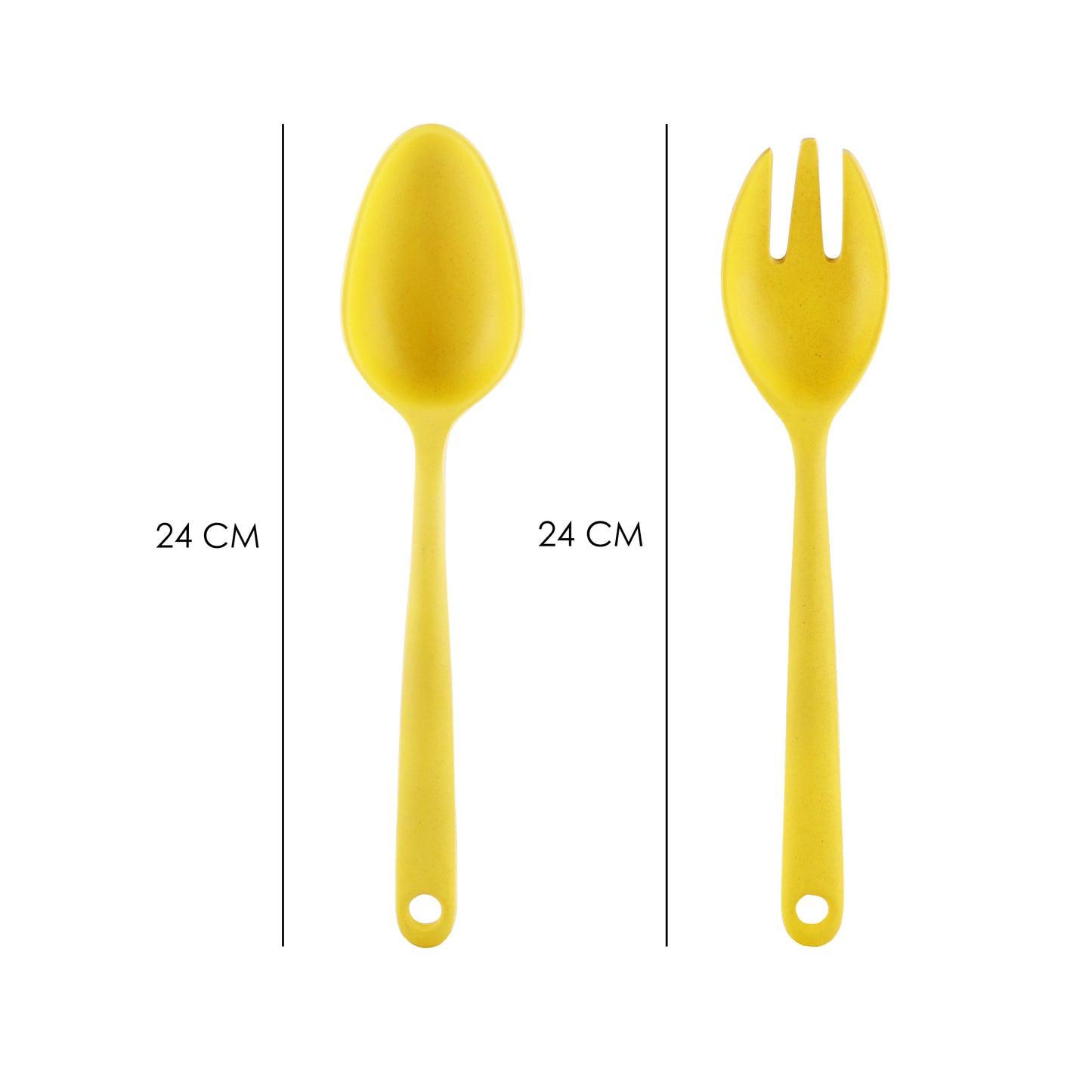 Paint Me Yellow Serving Spoon & Fork Set of 2