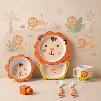 Simba -The Lion King Bamboo Kids Dinner /Feeding Set of 5