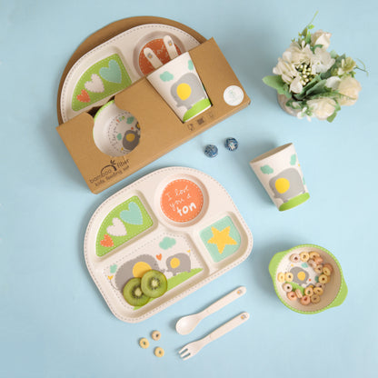 Enormous Elephant Bamboo Kids Dinner /Feeding Set of 5