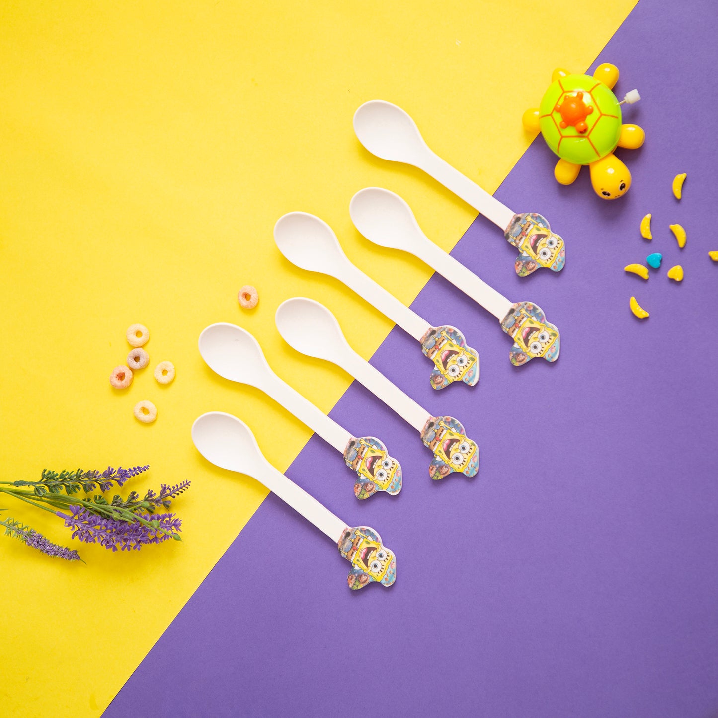 Minions Maniac Kids Eating / Feeding Bamboo Spoons & Forks- Set of 6