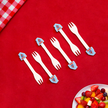 Savvy Spiderman Kids Eating / Feeding Bamboo Spoons & Forks- Set of 6