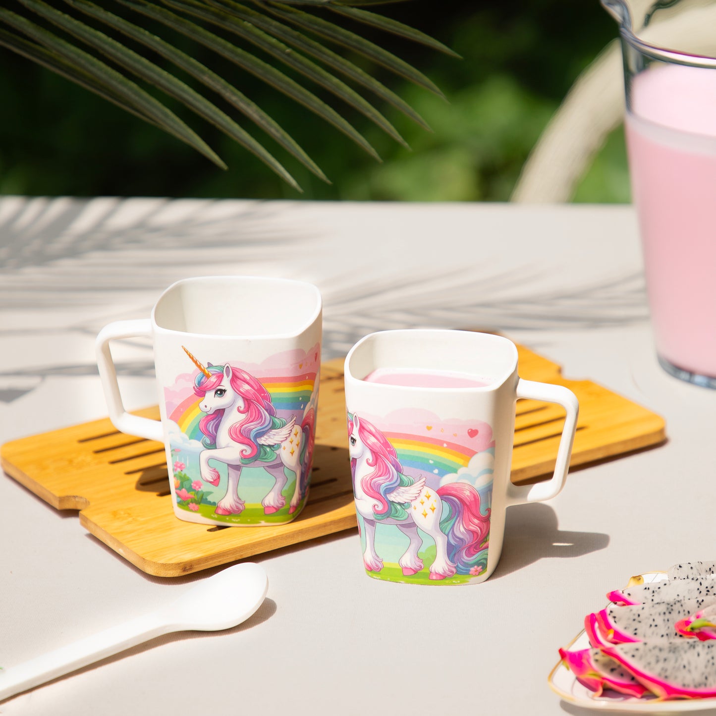 Pink Unicorn Fantasy Bamboo Kids Mugs