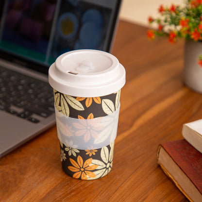 Midnight Bloom Bamboo Travel Coffee Mug