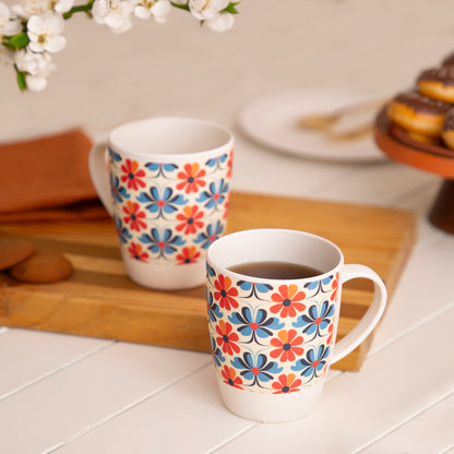 Blue & Citrus Floral Bamboo Coffee Mugs