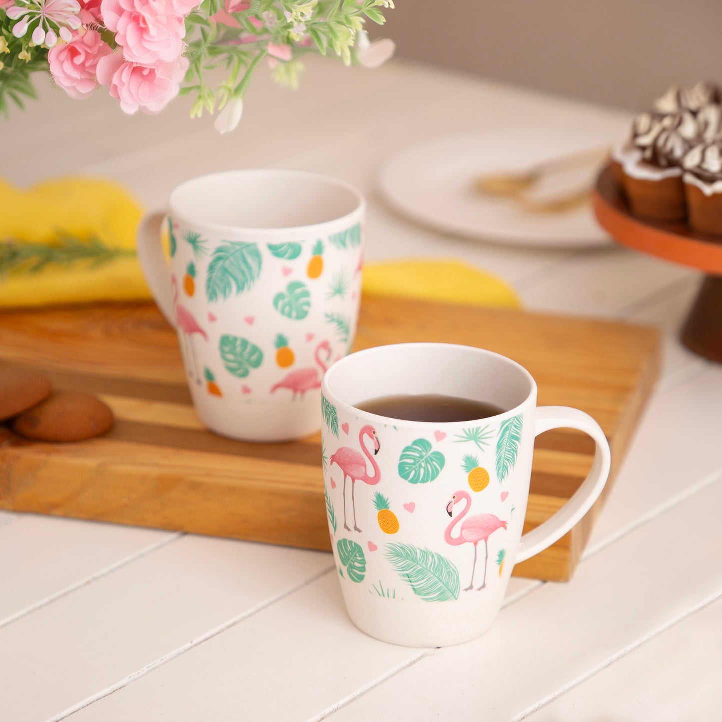 Flamingo Fantasy Bamboo Coffee Mugs