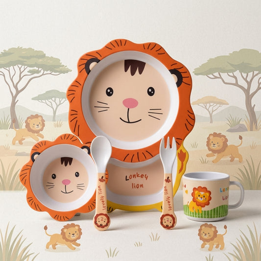 Simba -The Lion King Bamboo Kids Dinner /Feeding Set of 5