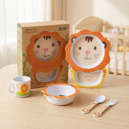 Simba -The Lion King Bamboo Kids Dinner /Feeding Set of 5
