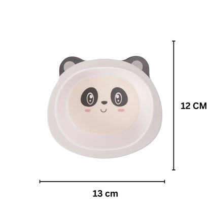 Playful Panda Bamboo Kids Bowl with Spoon and Fork -Set of 3