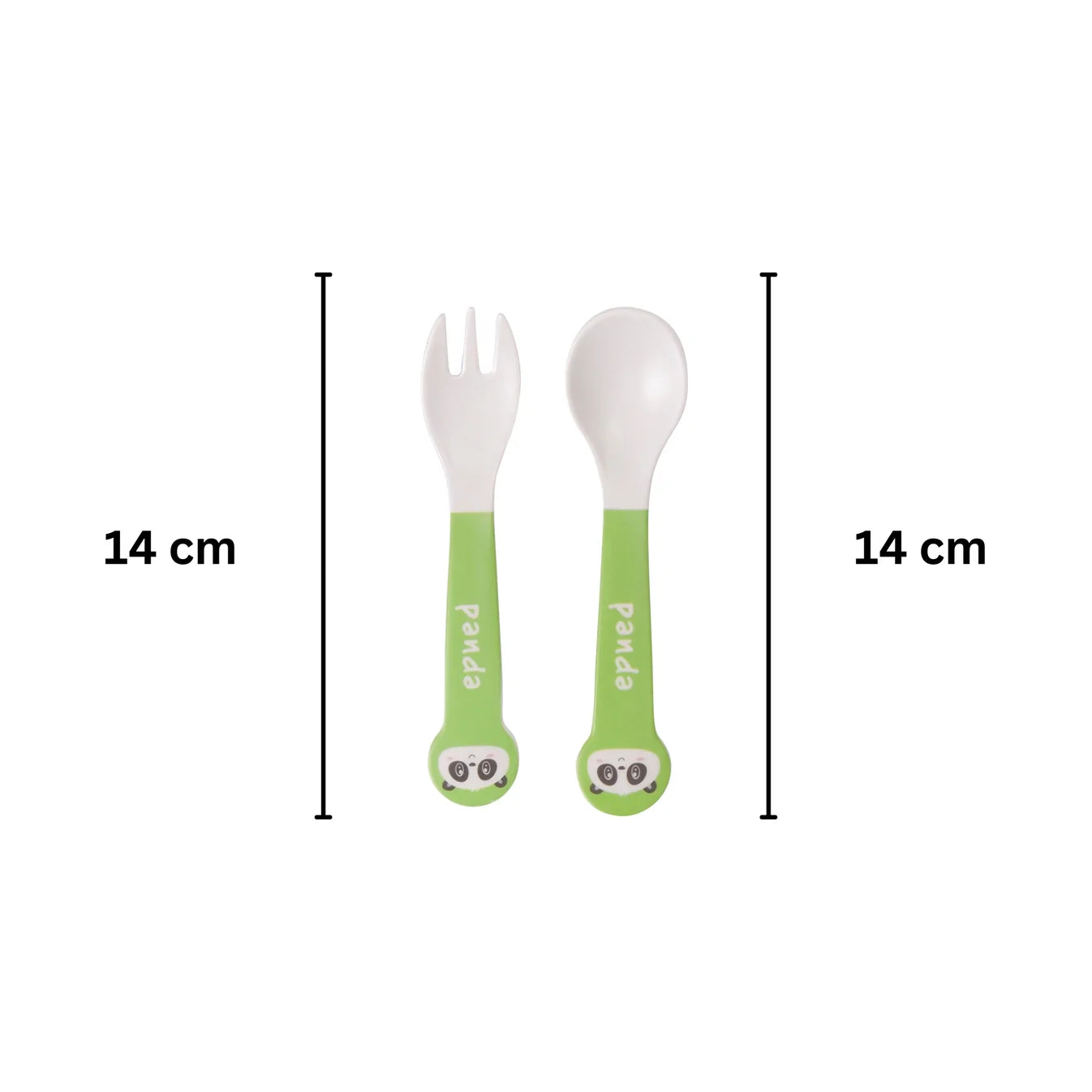 Playful Panda Bamboo Kids Bowl with Spoon and Fork -Set of 3