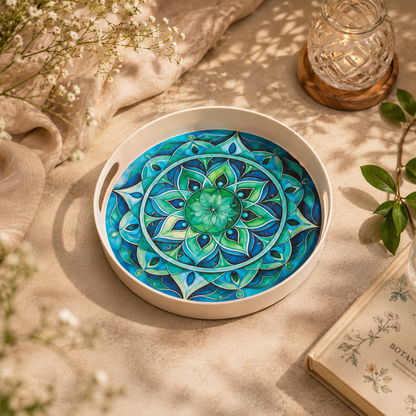 Aqua Dreamy Bamboo Serving Trays