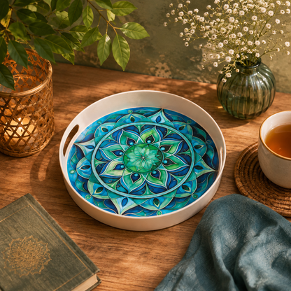 Aqua Dreamy Bamboo Serving Trays