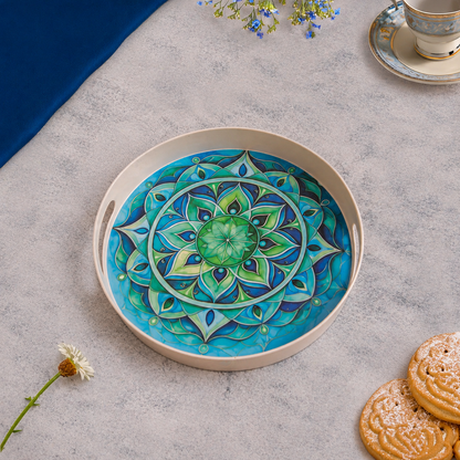 Aqua Dreamy Bamboo Serving Trays