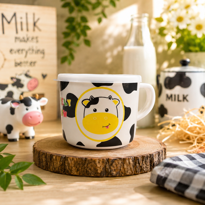 Chubby Cow Bamboo Mug (with Lid)