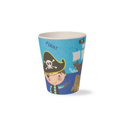 Playful Pirate Bamboo Kids Dinner /Feeding Set of 5- Round Edition