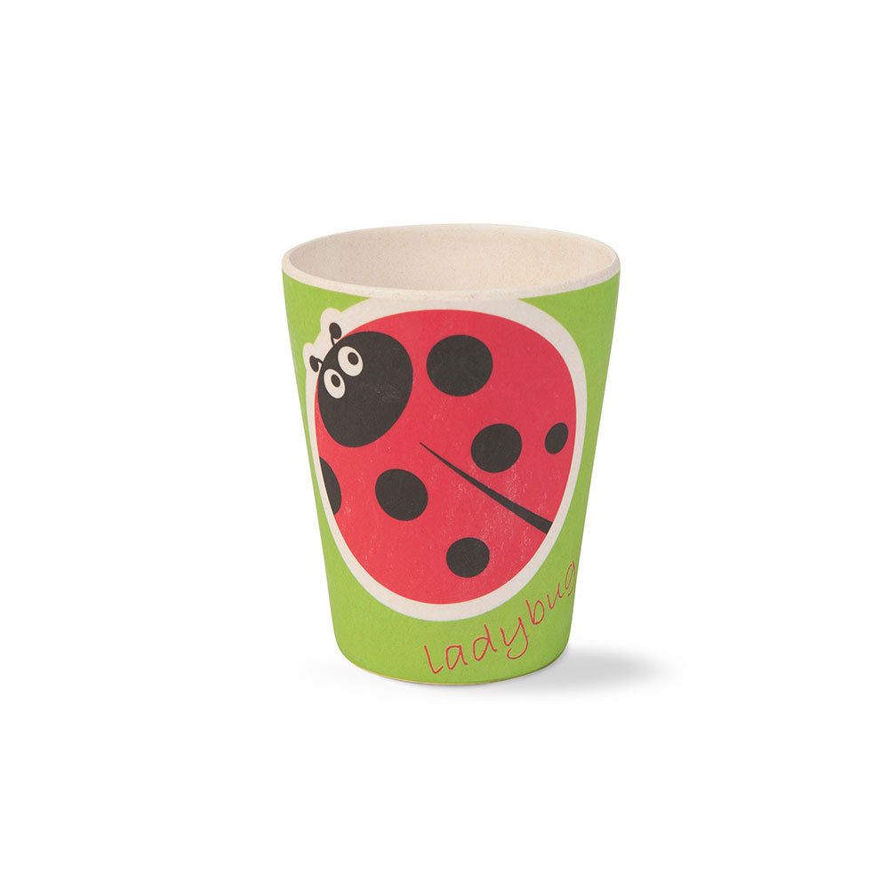 Lucky Ladybug Bamboo Kids Dinner /Feeding Set of 5- Round Edition