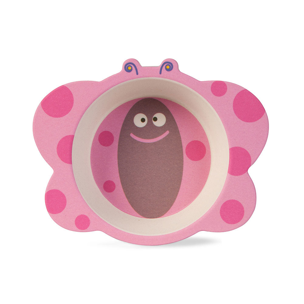 Blissful Butterfly Bamboo Kids Dinner /Feeding Set of 5- Round Edition