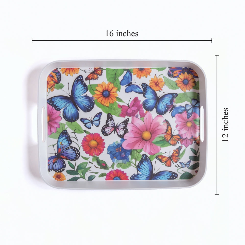 Fluttering Butterflies Bamboo Serving Trays