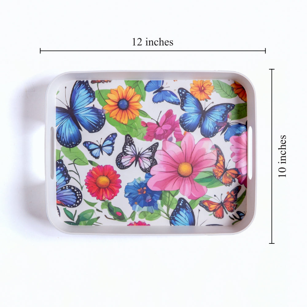 Fluttering Butterflies Bamboo Serving Trays