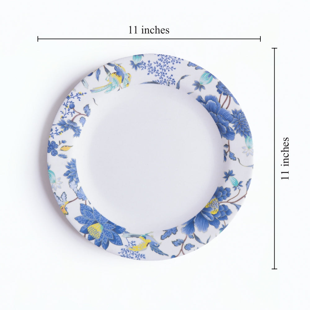 Breezy Blooms Bamboo Dinner Plates- Set of 4