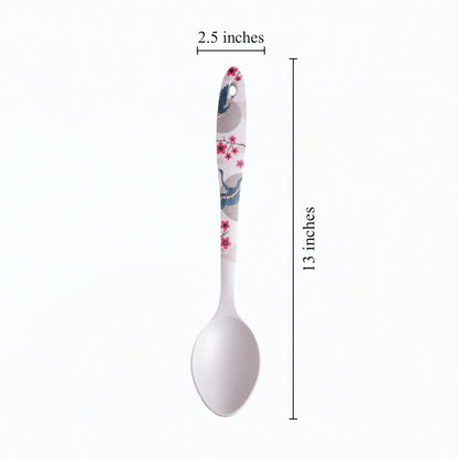 Blue Bird Blossom Bamboo Serving Spoons & Turners