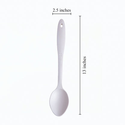 Creamy Cloud White Bamboo Serving Spoons & Turners