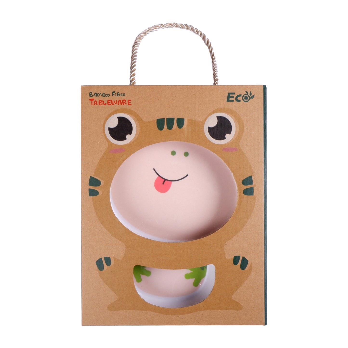 Funny Frog Bamboo Kids Dinner /Feeding Set of 5