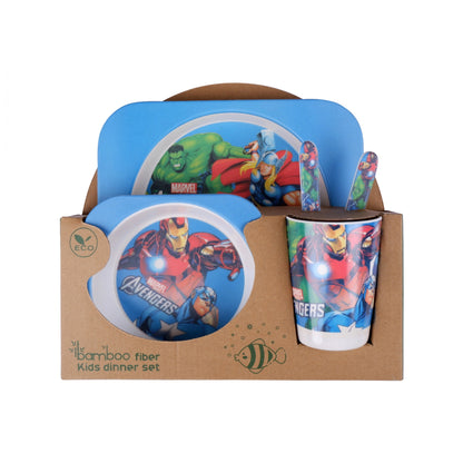 Astonishing Avengers Bamboo Kids Dinner /Feeding Set of 5