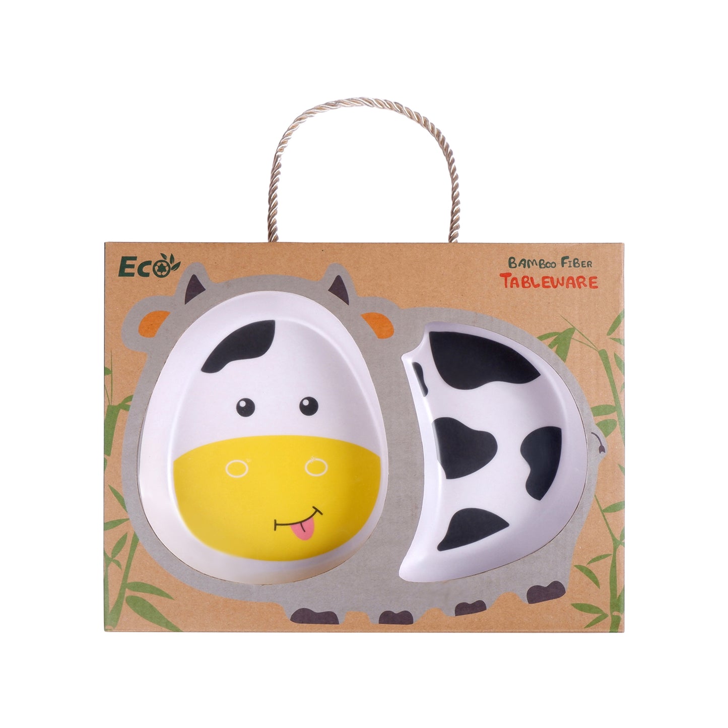 Chubby Cow Bamboo Kids Dinner /Feeding Set of 5