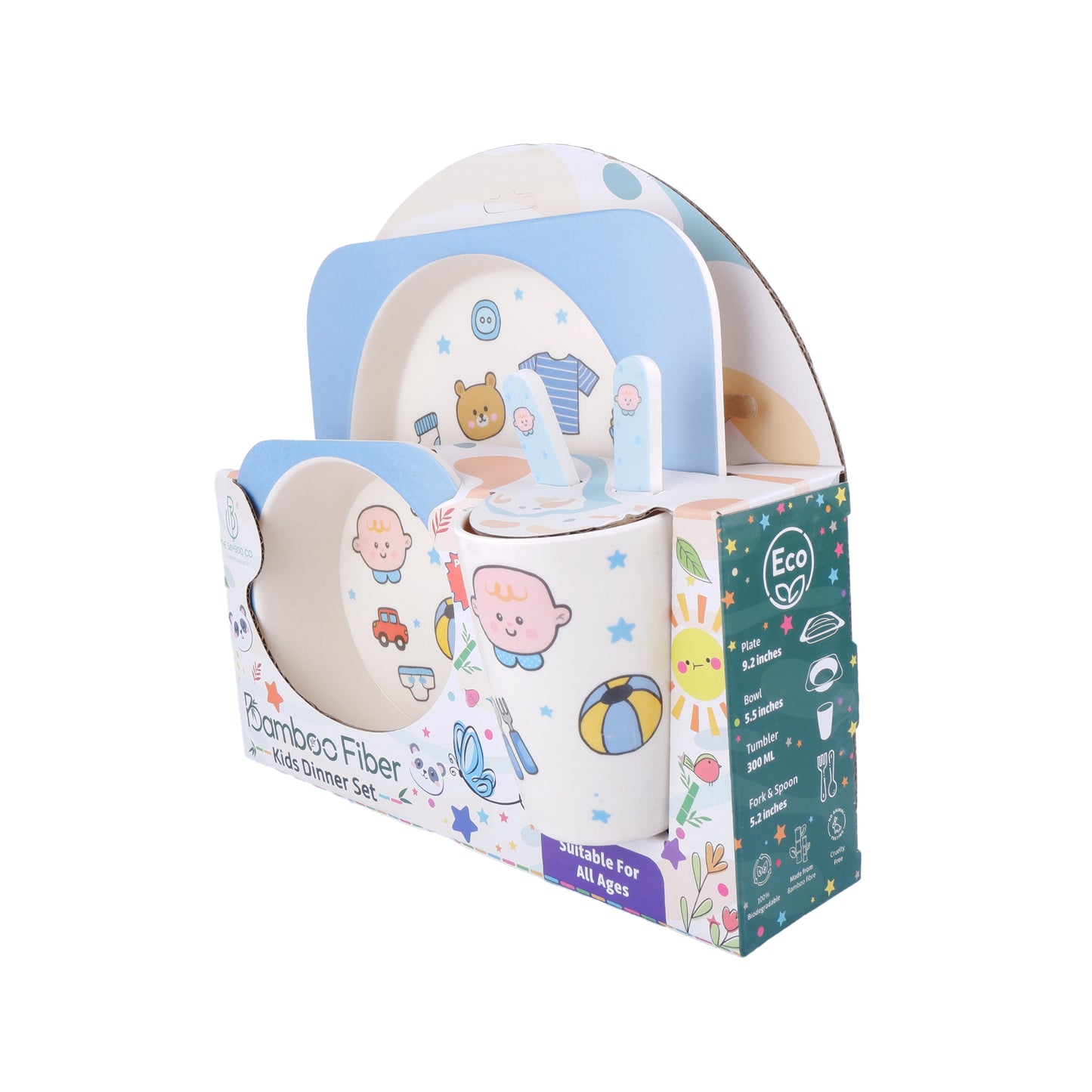 Bubbly Baby Bamboo Kids Dinner /Feeding Set of 5