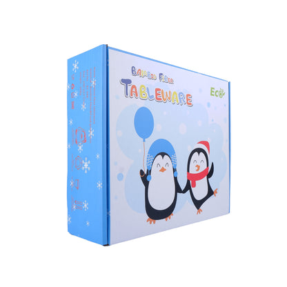 Paddy- The Penguin Bamboo Kids Dinner /Feeding Set of 5