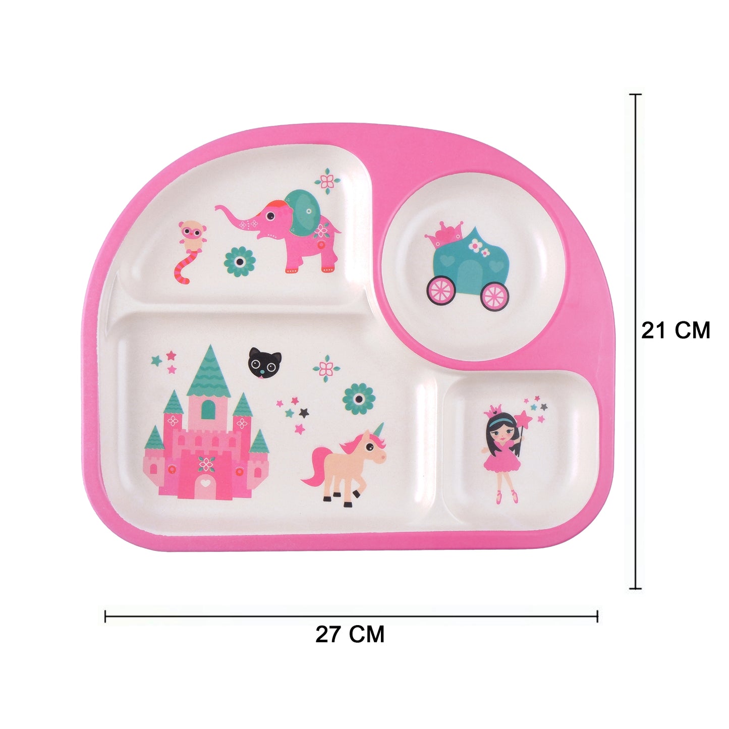 Pinky Princess' Castle Bamboo Kids Dinner /Feeding Set of 5