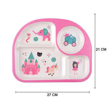 Pinky Princess' Castle Bamboo Kids Dinner /Feeding Set of 5