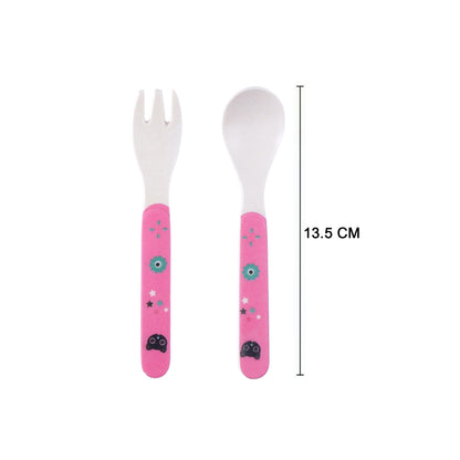 Pinky Princess' Castle Bamboo Kids Dinner /Feeding Set of 5
